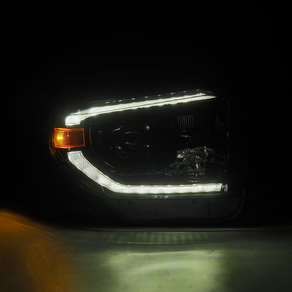 ALPHA REX 14-21 TOYOTA TUNDRA MK II PRO-SERIES HALOGEN PROJECTOR HEADLIGHTS ALPHA-BLACK