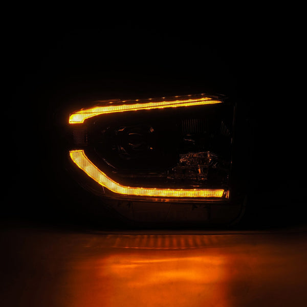 ALPHA REX 14-21 TOYOTA TUNDRA MK II PRO-SERIES HALOGEN PROJECTOR HEADLIGHTS ALPHA-BLACK
