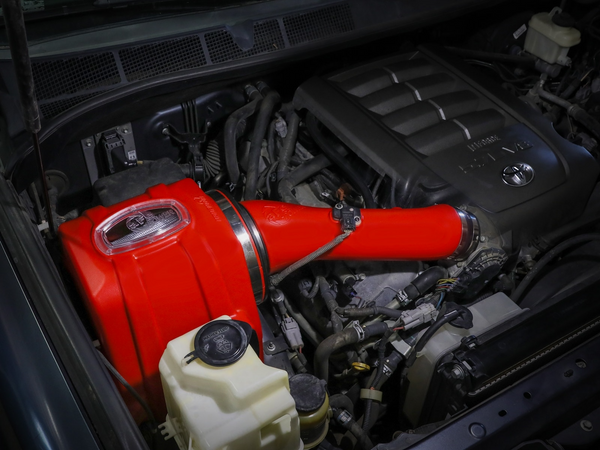 AFE MOMENTUM GT RED EDITION COLD AIR INTAKE SYSTEM W/ PRO DRY S FILTER - TOYOTA TUNDRA 07 - 21
