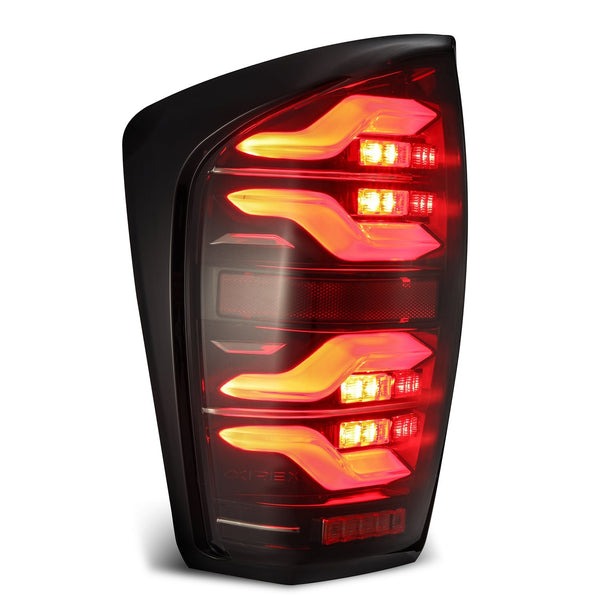 ALPHA REX 16-23 TOYOTA TACOMA LUXX-SERIES LED TAIL LIGHTS BLACK RED