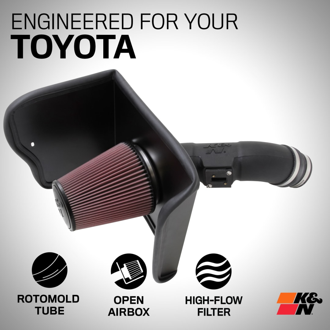 K&N COLD AIR INTAKE - HIGH FLOW, ROTO MOLD TUBE - 2012 - 2018 TOYOTA TUNDRA V8-5.7L