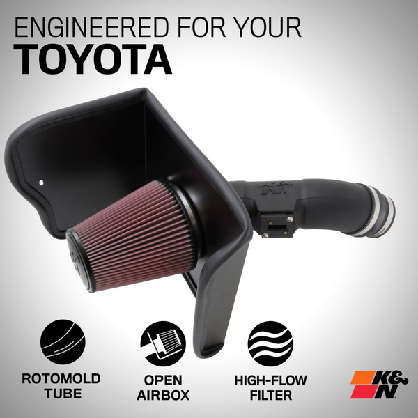 K&N COLD AIR INTAKE - HIGH FLOW, ROTO MOLD TUBE - 2012 - 2018 TOYOTA TUNDRA V8-5.7L