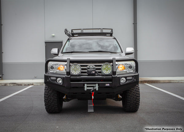 DOBINSONS BULL BAR BLACK DELUXE - TOYOTA LAND CRUISER 200 SERIES