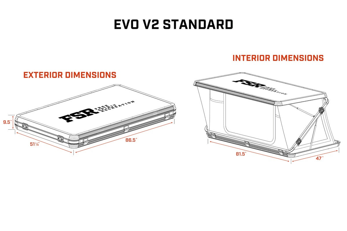 FSR EVOLUTION V2 ROOFTOP TENT - STANDARD