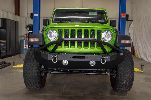 FISHBONE OFFROAD MID-WIDTH FRONT WINCH BUMPER - JEEP WRANGLER JL/JT