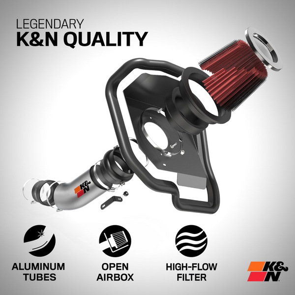 K&N COLD AIR INTAKE - HIGH FLOW, ALUMINUM TUBE - 2012 - 2021 TOYOTA TUNDRA V8-5.7L