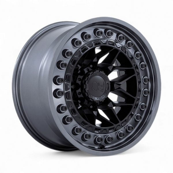 BLACK RHINO ALPHA 18x9 5X5.0 MATTE BLACK/GUNMETAL LIP 20MM