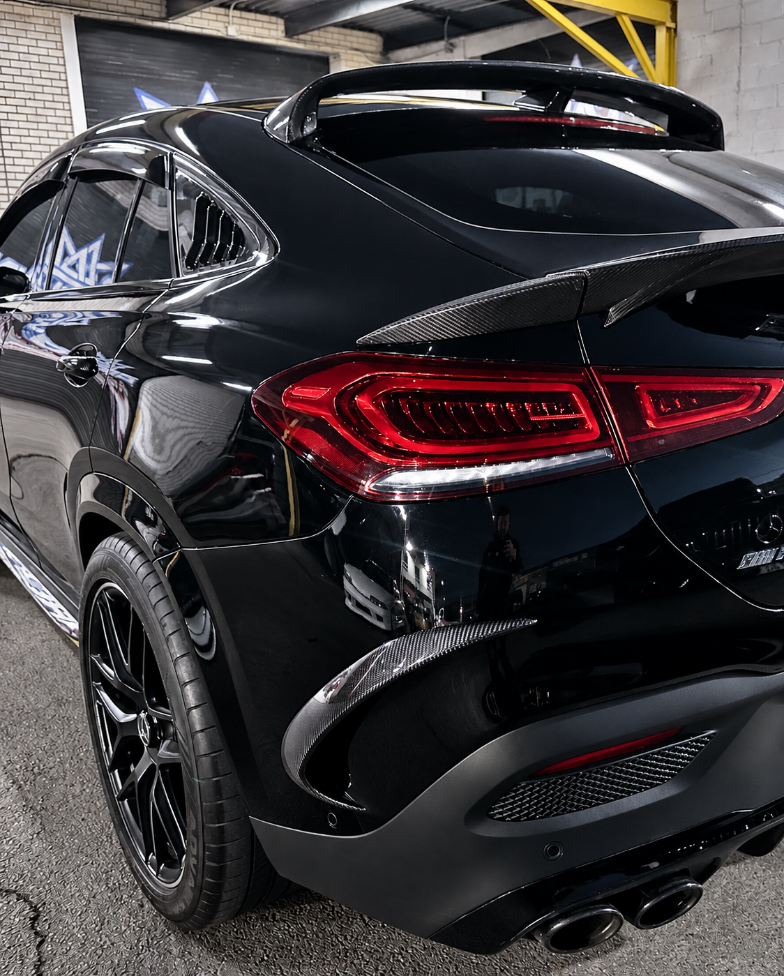 Mercedes rear-quarter and bumper after repairs
